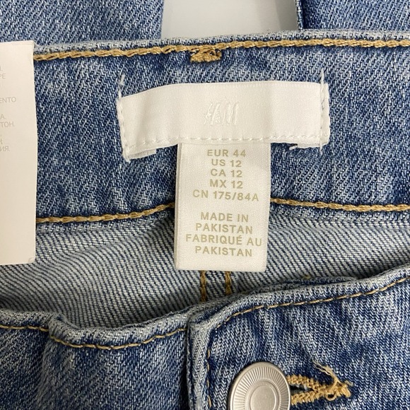 H&M Women's High Waist Flare Jeans Light Wash Denim Size 12 Stretch New With Tag - Picture 4 of 8